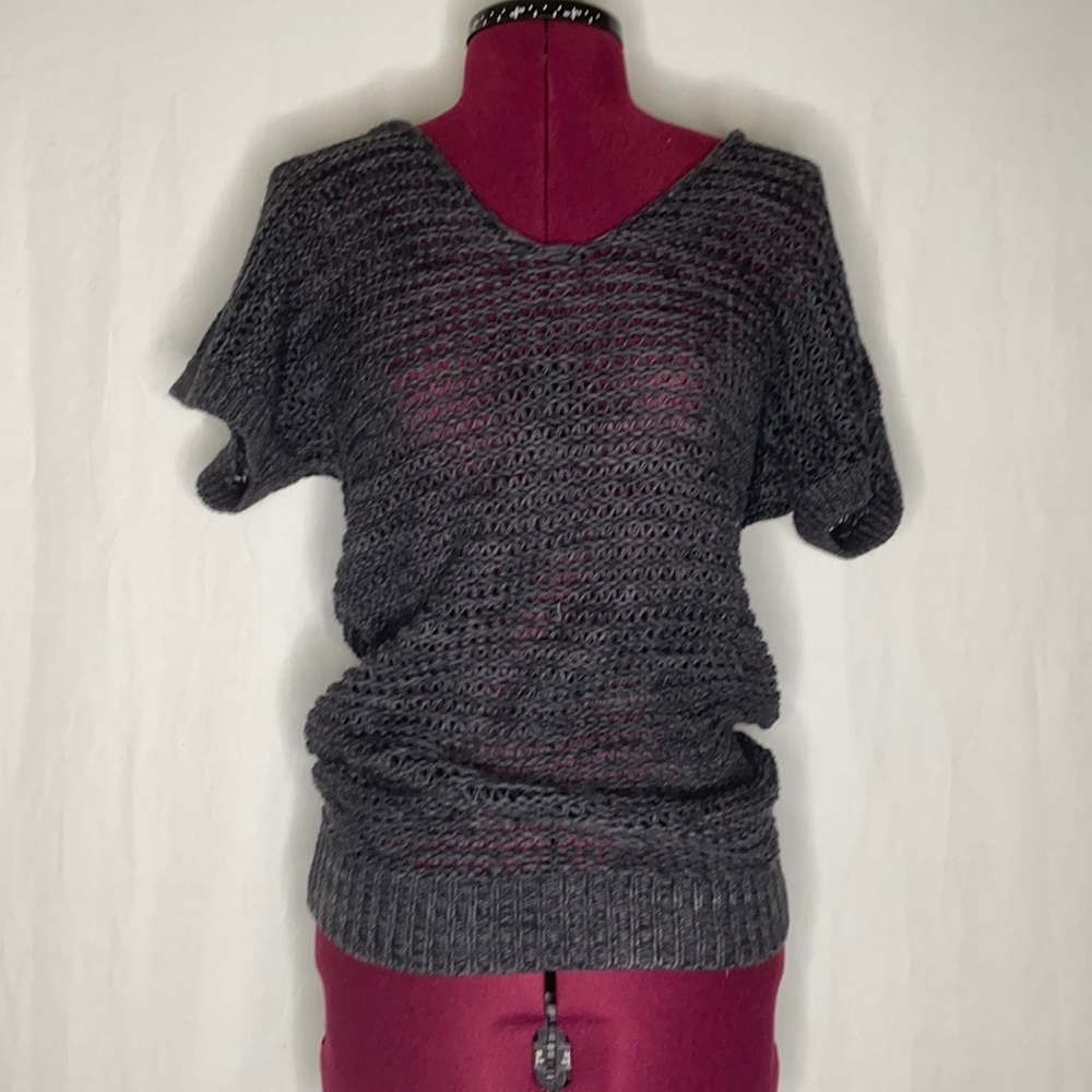 Roxy Blue, Off-the-Shoulder Sweater, short sleeve, size small